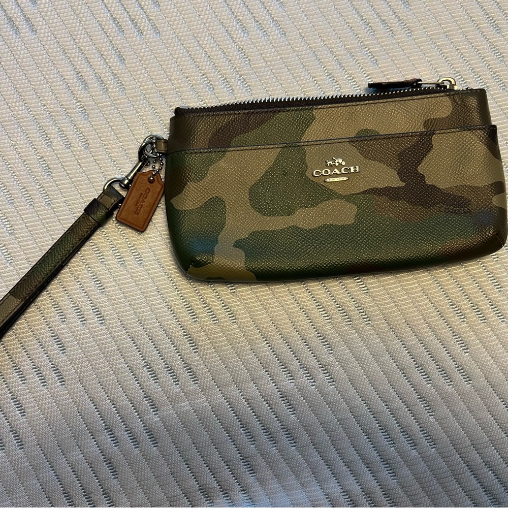 Coach Camo Wristlet